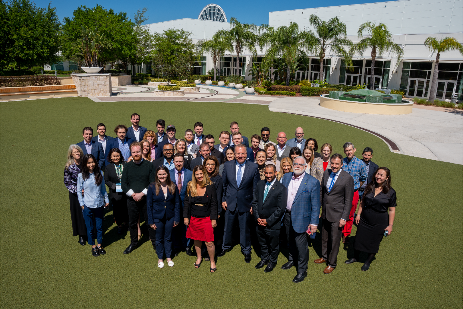 Barbara Casanova with a group of colleagues and leaders